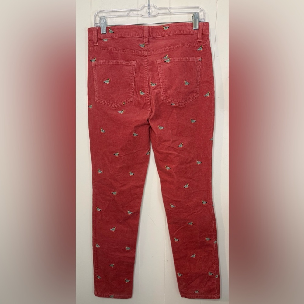 Talbots 6P Talbots Stretch Corduroy Straight Leg Pants - Mallard Embroidered - Picture 9 of 12